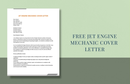 Jet Engine Mechanic Cover Letter