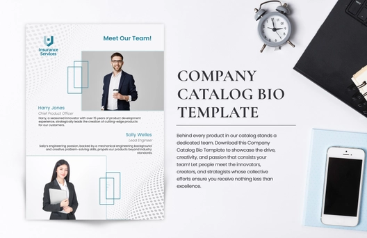 Company Catalog Bio Template