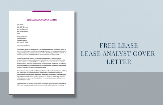 Lease Analyst Cover Letter