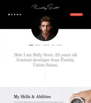 Resume and Portfolio HTML5/CSS3 Website Template