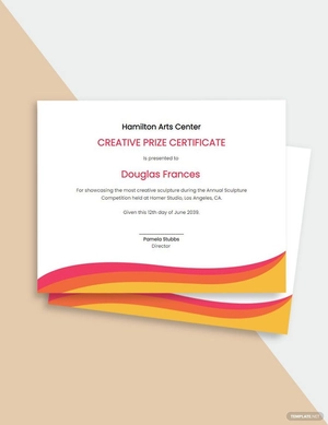 Creative Prize Certificate Template