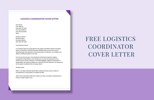 Logistics Coordinator Cover Letter