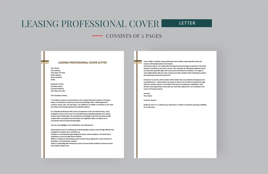 Leasing Professional Cover Letter