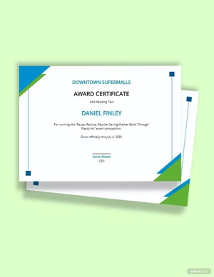 Winner Certificate Template