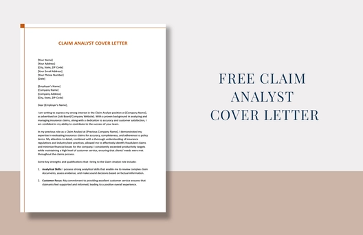 Claim Analyst Cover Letter