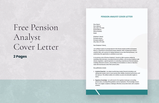 Pension Analyst Cover Letter