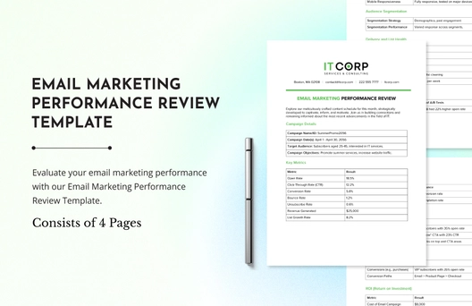 Email Marketing Performance Review Template