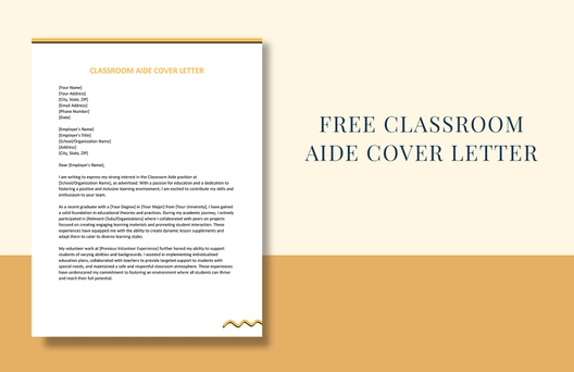 Classroom Aide Cover Letter