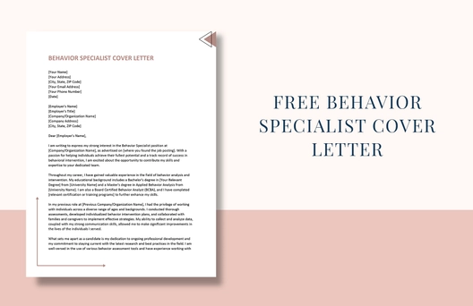 Behavior Specialist Cover Letter