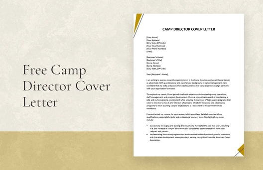 Camp Director Cover Letter
