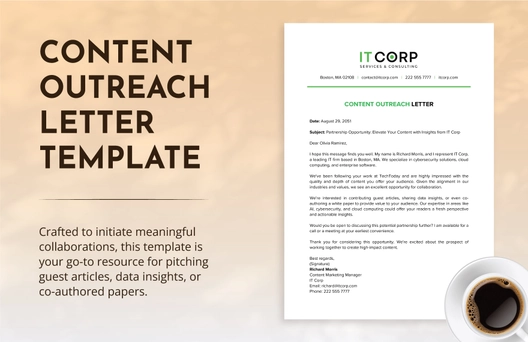 Content Outreach Letter Template