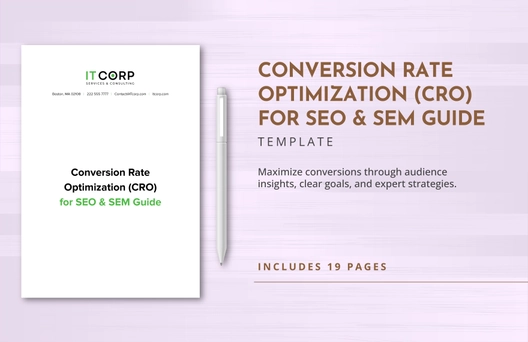Conversion Rate Optimization (CRO) for SEO & SEM Guide Template