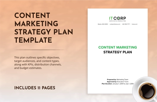 Content Marketing Strategy Plan Template