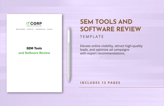 SEM Tools and Software Review Template