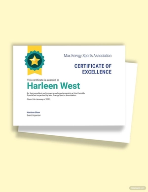 Sports Award Certificate Template