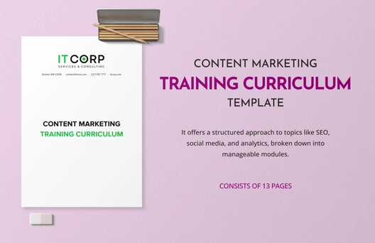 Content Marketing Training Curriculum Template