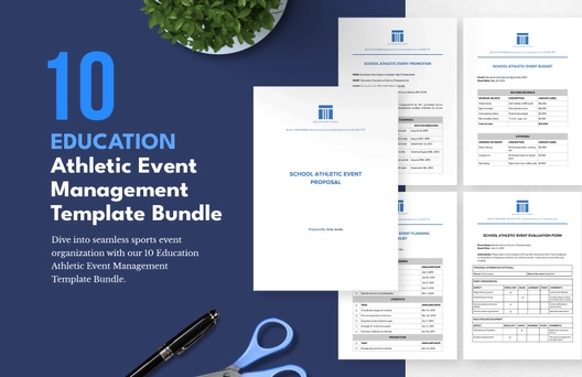 10 Education Athletic Event Management Template Bundle