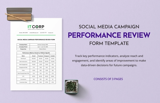 Social Media Campaign Performance Review Form Template