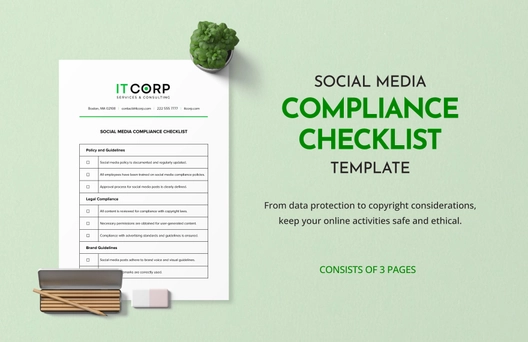 Social Media Compliance Checklist Template Social Media Compliance Checklist Template
