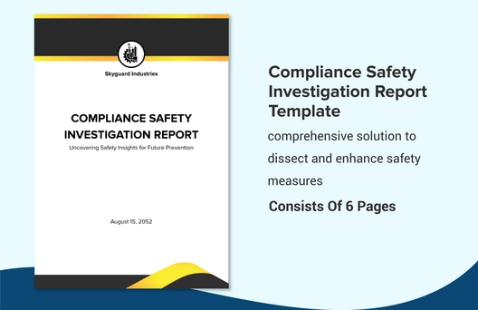 Compliance Safety Investigation Report Template Compliance Safety Investigation Report Template