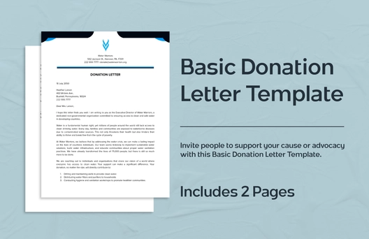 Basic Donation Letter Template Basic Donation Letter Template