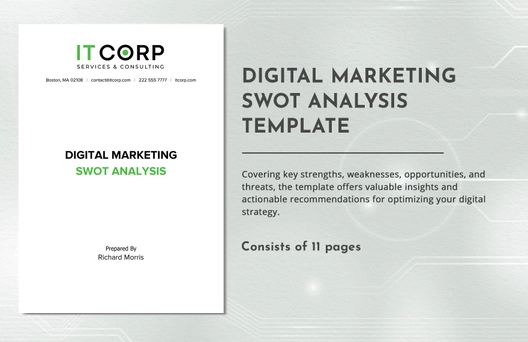 Digital Marketing SWOT Analysis Template