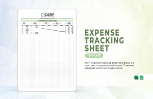 IT Expense Tracking Sheet Template