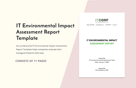 IT Environmental Impact Assessment Report Template IT Environmental Impact Assessment Report Template