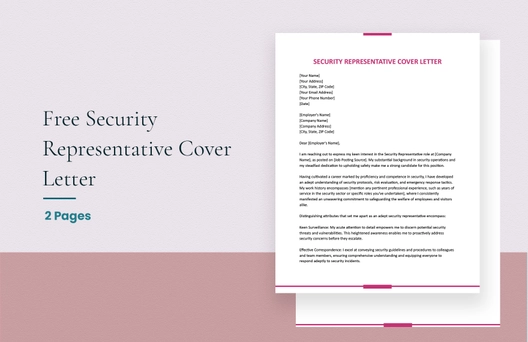 Security Representative Cover Letter
