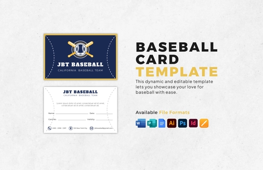 Baseball Card Template