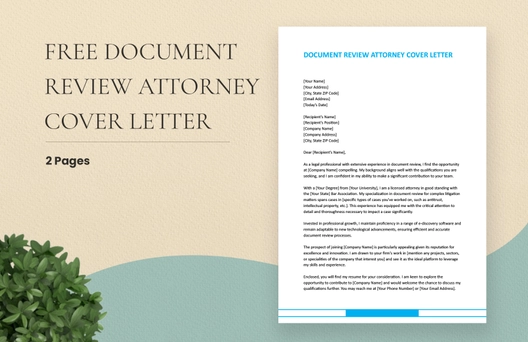 Document Review Attorney Cover Letter