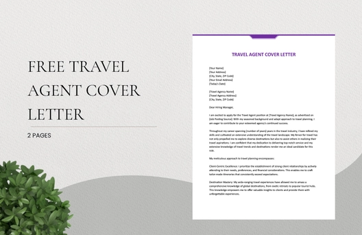 Travel Agent Cover Letter Travel Agent Cover Letter