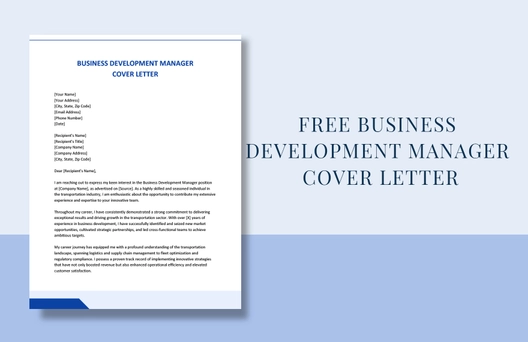Business Development Manager Cover Letter