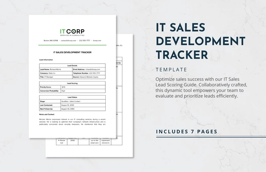 IT Sales Development Tracker Template IT Sales Development Tracker Template
