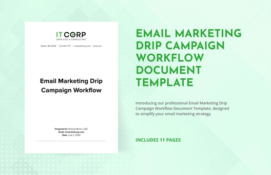 Email Marketing Drip Campaign Workflow Document Template