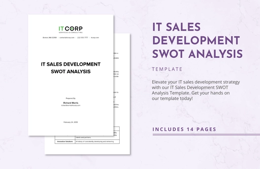 IT Sales Development SWOT Analysis Template
