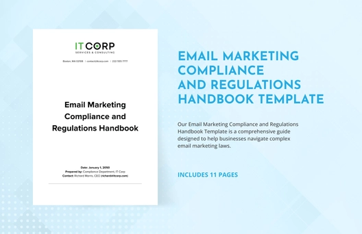 Email Marketing Compliance and Regulations Handbook Template