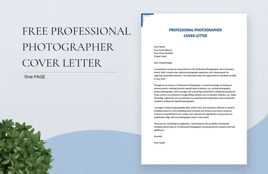 Professional Photographer Cover Letter