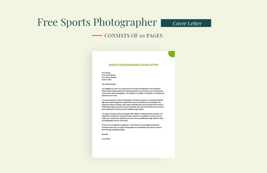 Sports Photographer Cover Letter