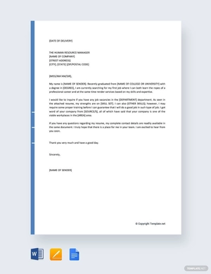 Job Query Letter Sample