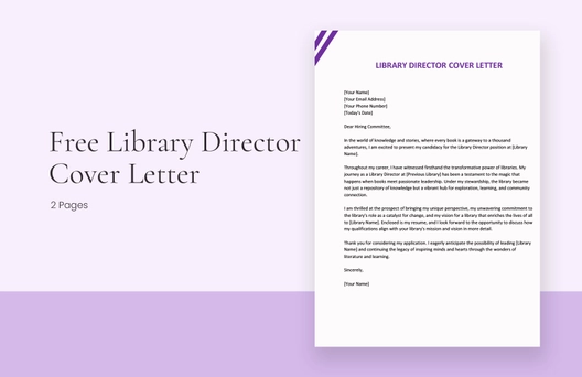 Library Director Cover Letter