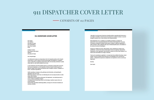 911 Dispatcher Cover Letter