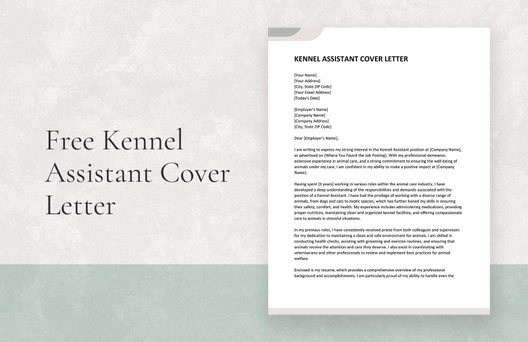Kennel Assistant Cover Letter