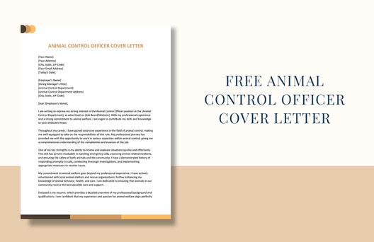 Animal Control Officer Cover Letter