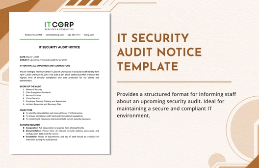 IT Security Audit Notice Template