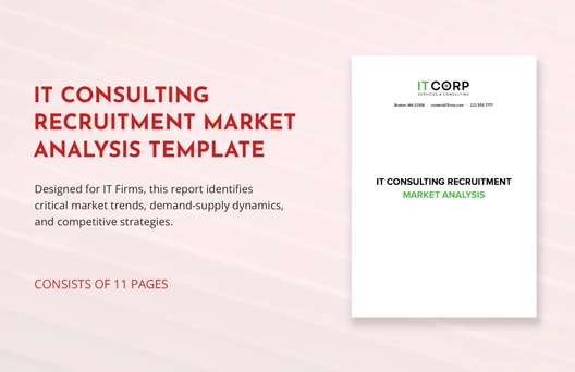 IT Consulting Recruitment Market Analysis Template