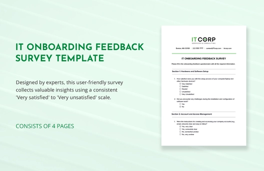 IT Onboarding Feedback Survey Template