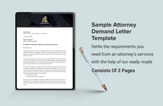 Sample Attorney Demand Letter Template