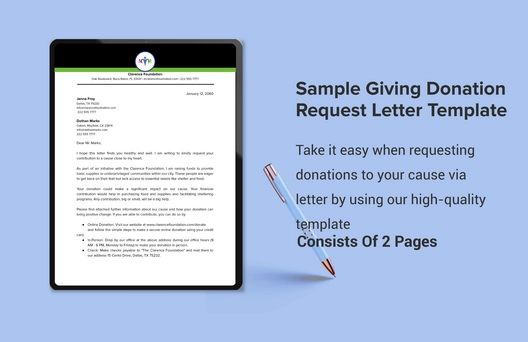 Sample Giving Donation Request Letter Template