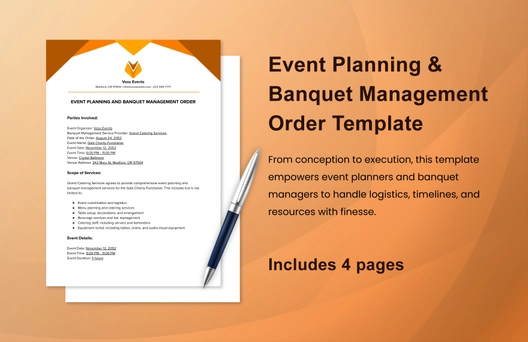 Event Planning & Banquet Management Order Template